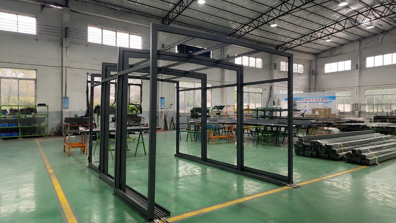 Frame assembly in the workshop